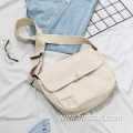 Practical 16oz Canvas Single Shoulder Girls Ladies Casual Messenger Bag